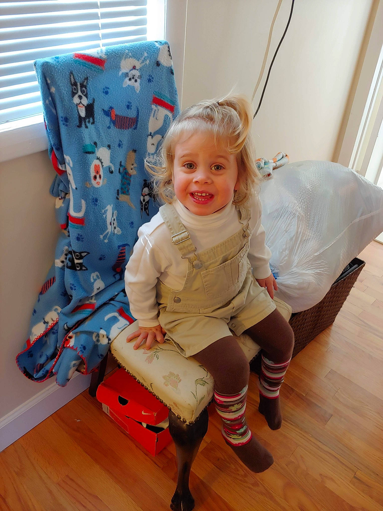 Levi joined the competition — help win amazing prizes! baby_toddler_clothing, comfort, fashion, floor, flooring, hairstyle, happy, joy, knee, leg, person, product, shoe, smile, sneakers, sock, standing, textile, thigh, toddler