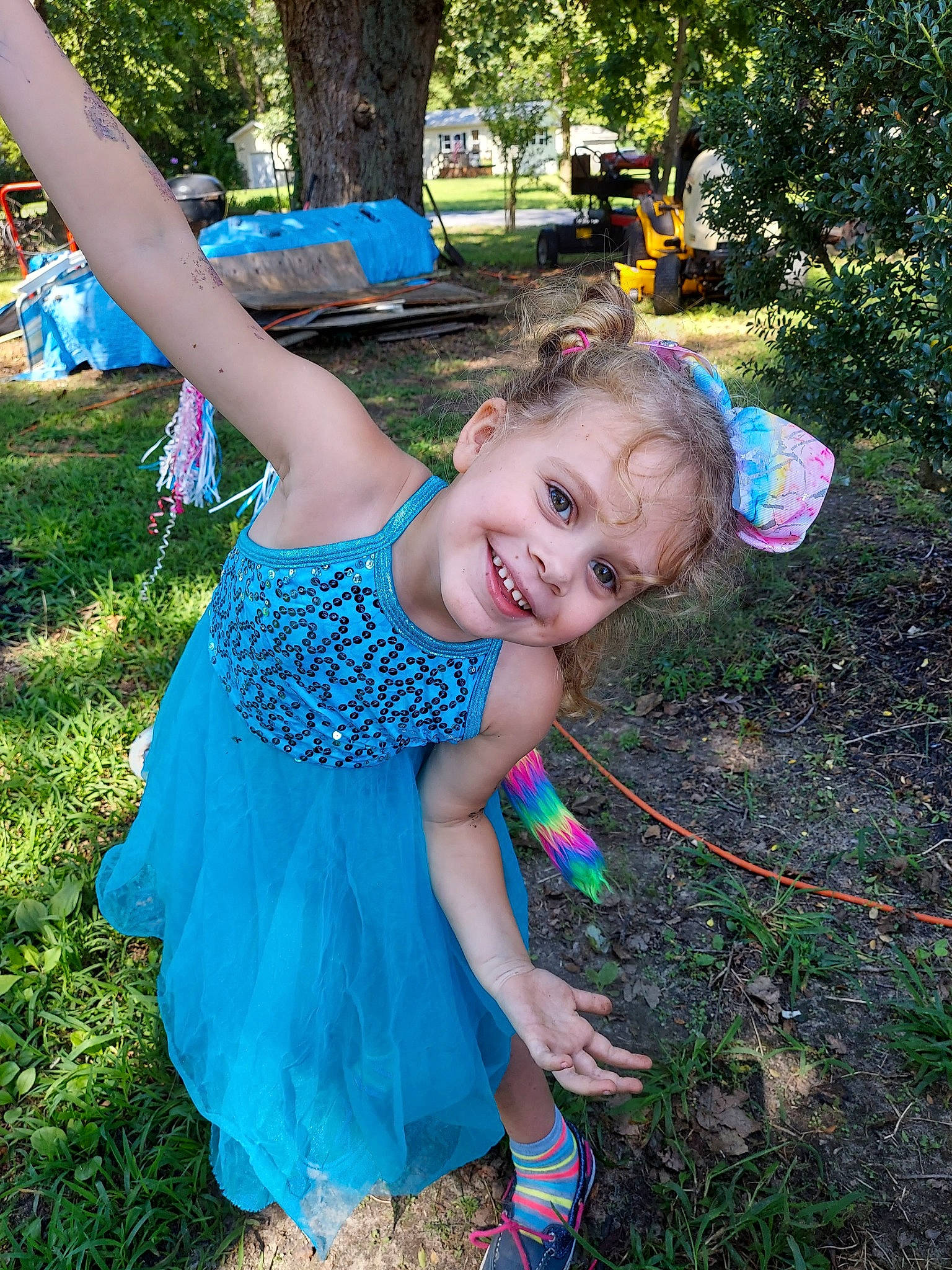 Levi joined the competition — help win amazing prizes! baby_toddler_clothing, child, electric_blue, event, fun, grass, green, happy, joy, lawn, leisure, magenta, natural_environment, people_in_nature, person, pink, plant, recreation, sandal, smile