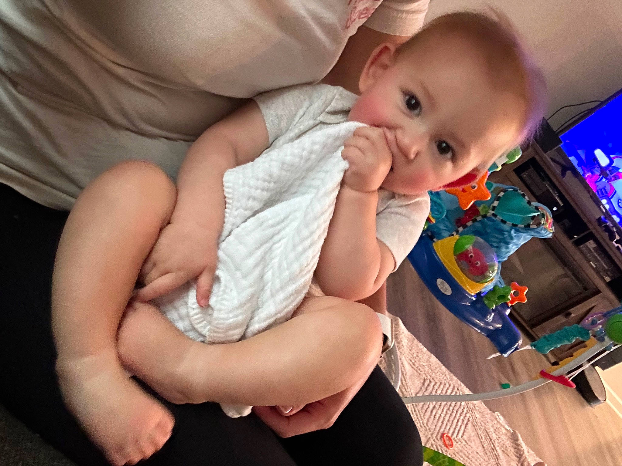 Callan joined the competition — help win amazing prizes! abdomen, baby, baby_products, baby_toddler_clothing, cheek, child, comfort, couch, elbow, event, finger, fun, happy, iris, nail, pattern, person, room, sitting, toddler
