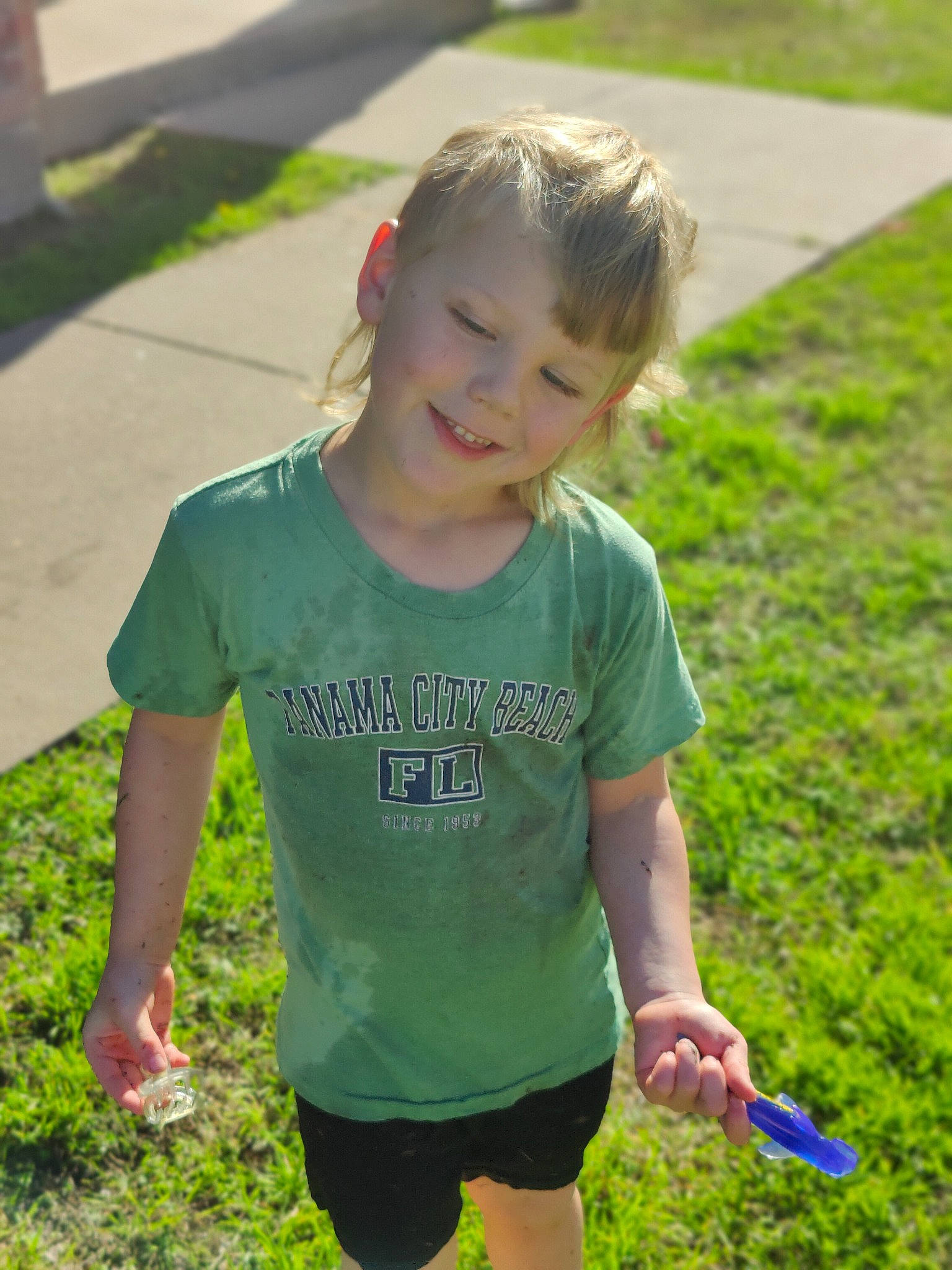 Royce joined the competition — help win amazing prizes! child, exercise, fun, garden, grass, grassland, happy, joy, lawn, leisure, meadow, people_in_nature, person, play, recreation, shorts, sleeve, spring, summer, t_shirt