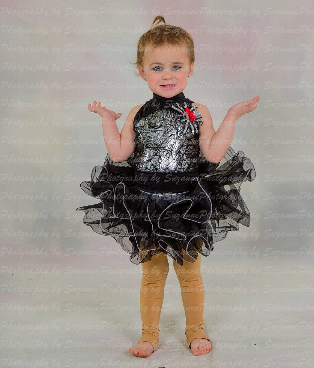Skylar Rose is registered to the contest to win money with this photo: baby_toddler_clothing, barefoot, dance, day_dress, dress, fashion_design, happy, human_leg, knee, leg, neck, one_piece_garment, pattern, person, shoulder, sleeve, textile, thigh, toddler, trunk