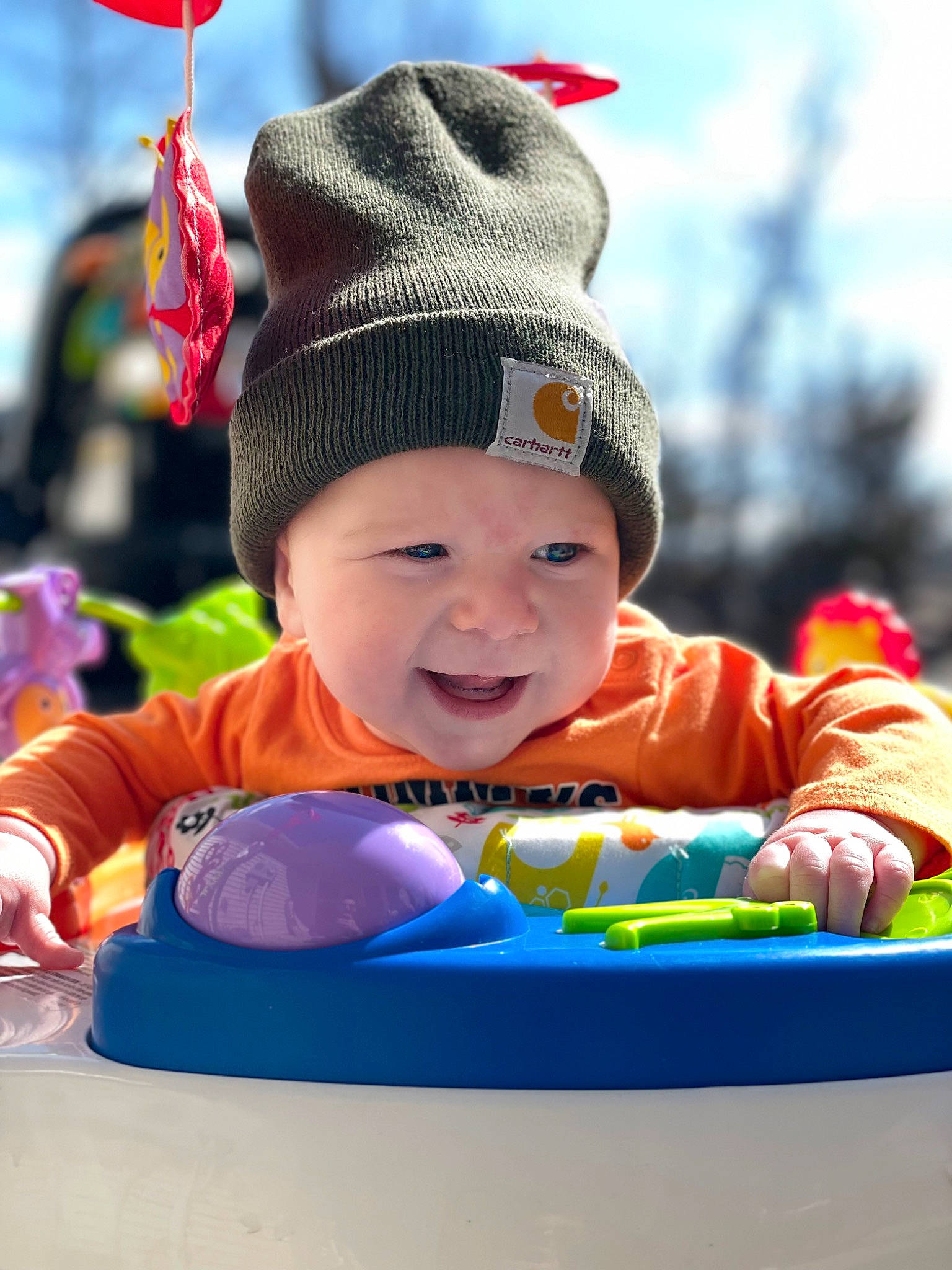 Elijah joined the competition — help win amazing prizes! baby, baby_products, baby_toddler_clothing, cake, cap, child, event, face, facial_expression, fun, happy, headgear, headwear, icing, leisure, magenta, person, play, recreation, sitting