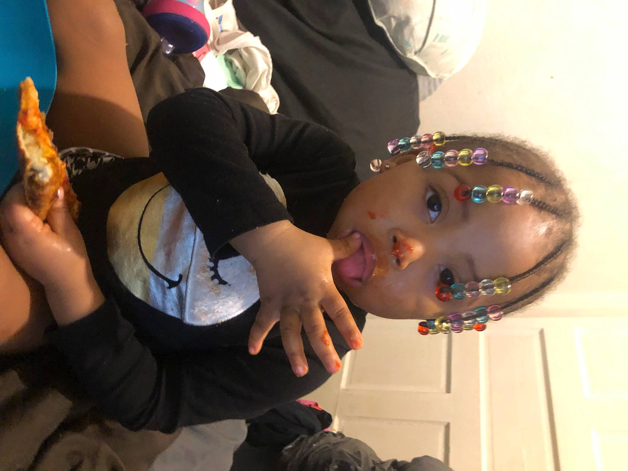 Kaylani joined the competition — help win amazing prizes! child, event, eyewear, fashion_accessory, finger, fun, gesture, happy, hat, leisure, mouth, nail, person, sunglasses, thumb, toddler, toy, wrist