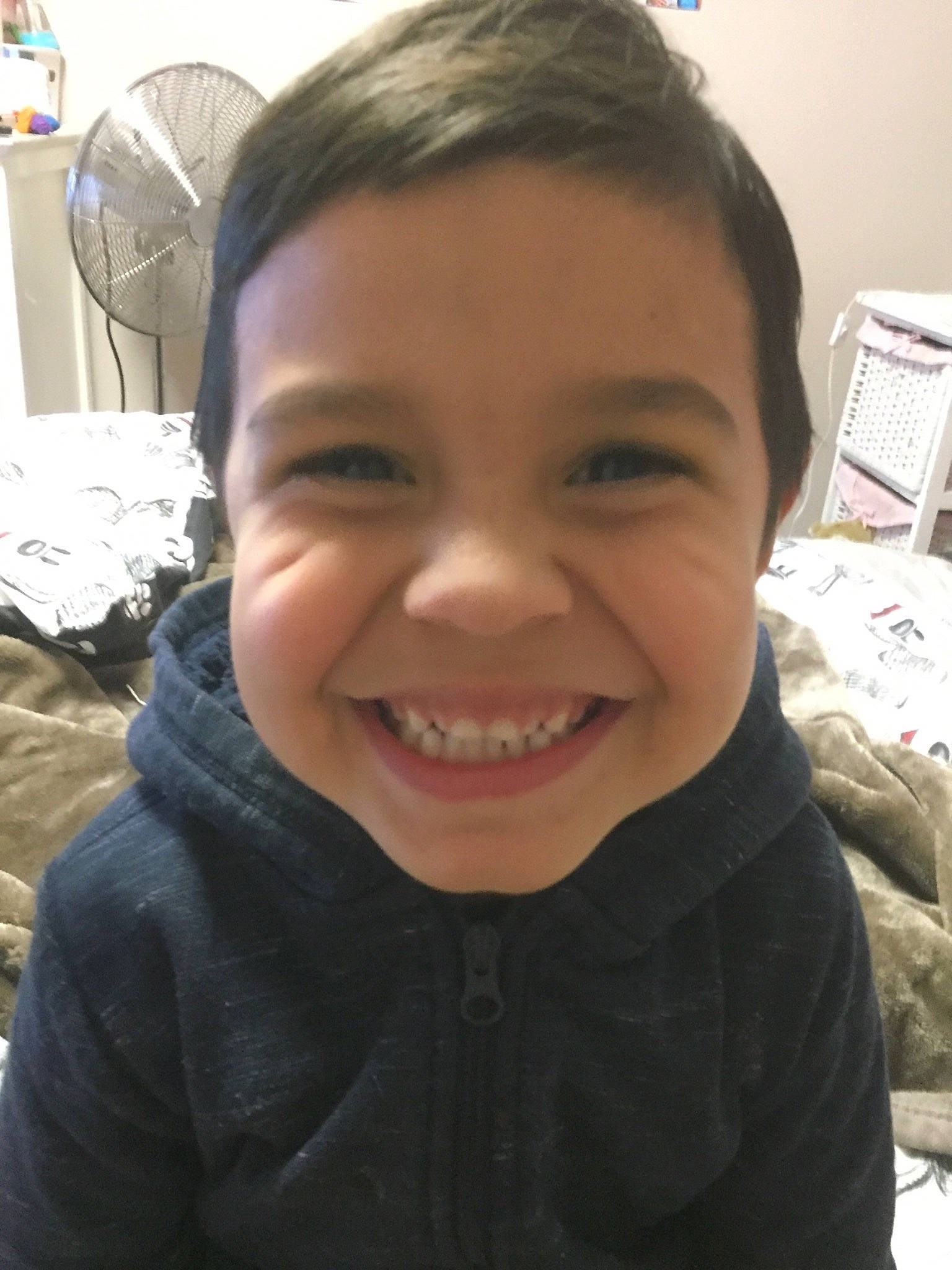 Mason joined the competition — help win amazing prizes! cheek, child, chin, ear, eyelash, facial_expression, forehead, fun, hairstyle, happy, jaw, joy, laugh, lip, mouth, nose, person, selfie, sitting, smile