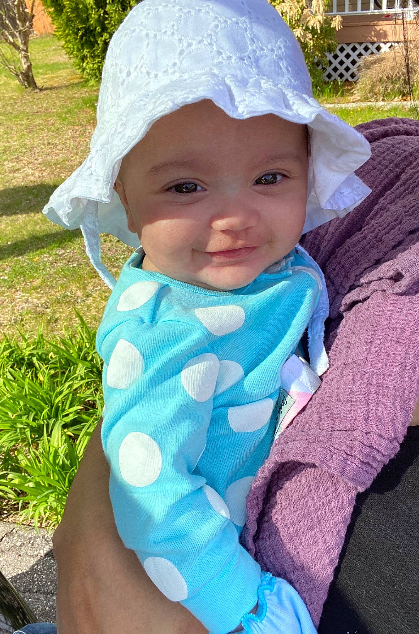 Lani joined the competition — help win amazing prizes! baby, baby_toddler_clothing, bonnet, child, headgear, headwear, person, product, toddler