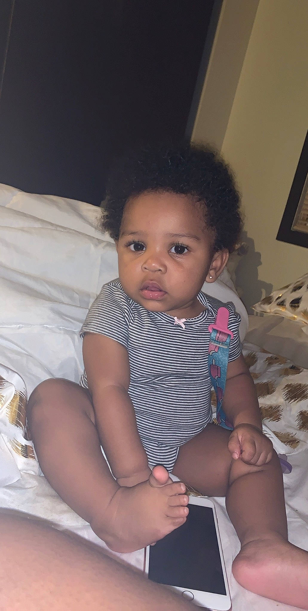 Aubree joined the competition — help win amazing prizes! baby, black_hair, cheek, child, leg, person, sitting, skin, thigh, toddler