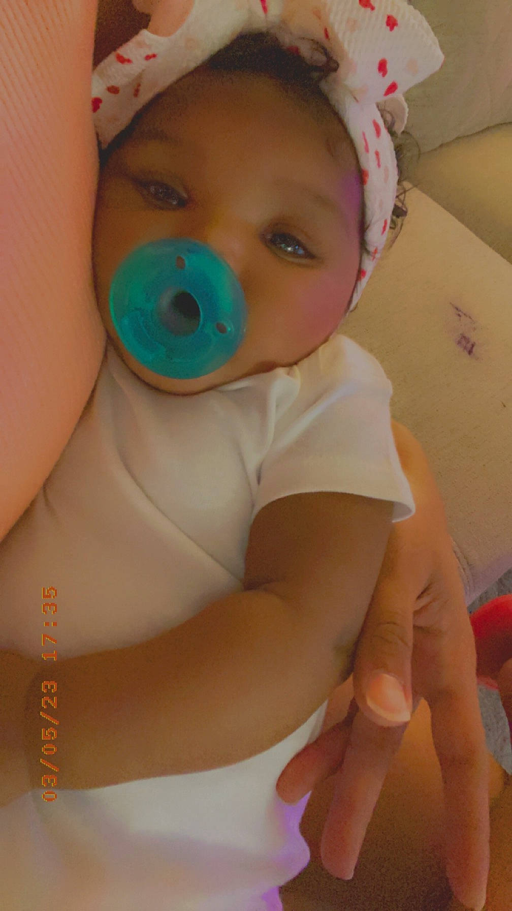 Gianna joined the competition — help win amazing prizes! baby, baby_toddler_clothing, cheek, chest, comfort, eye, eyelash, face, finger, gesture, happy, iris, mouth, muscle, neck, nose, organ, person, photograph, skin