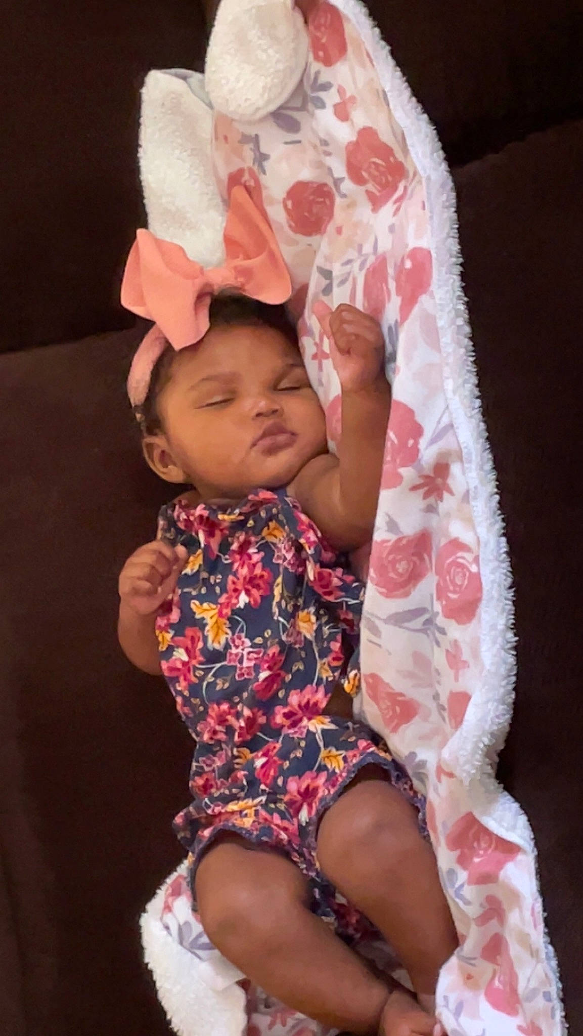 Gianna joined the competition — help win amazing prizes! baby, baby_toddler_clothing, cheek, child, comfort, dress, finger, gesture, happy, hat, headgear, lip, nail, person, pink, skin, sleeve, textile, thigh, toddler