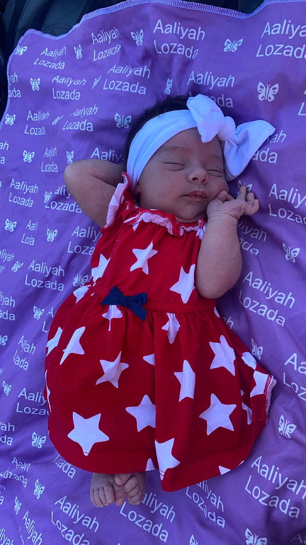 Aaliyah joined the competition — help win amazing prizes! baby, baby_toddler_clothing, beauty, child, design, electric_blue, facial_expression, finger, font, gesture, happy, headwear, magenta, pattern, person, pink, product, purple, sleeve, textile