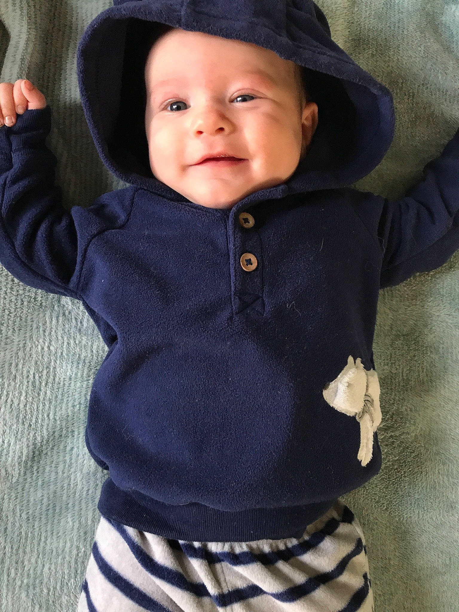 Kota is registered to the contest to win money with this photo: boy, child, hoodie, infant, jacket, outerwear, person, product, sleeve, sweater, textile, toddler, wool