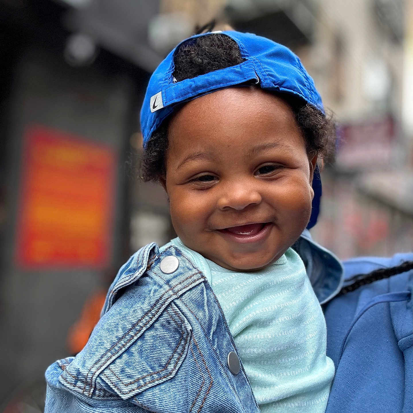 Micah is registered to the contest to win money with this photo: baseballcap, blazer, boy, cap, child, clothing, coat, face, happy, hat, head, jacket, jeans, laughing, male, pants, person, photography, portrait, smile