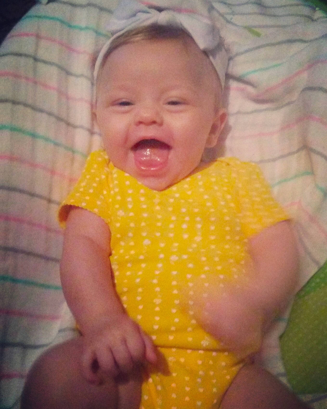 January joined the competition — help win amazing prizes! baby, beauty, cheek, child, eye, face, facial_expression, fun, happy, head, iris, lip, mouth, nose, person, skin, smile, toddler, yellow