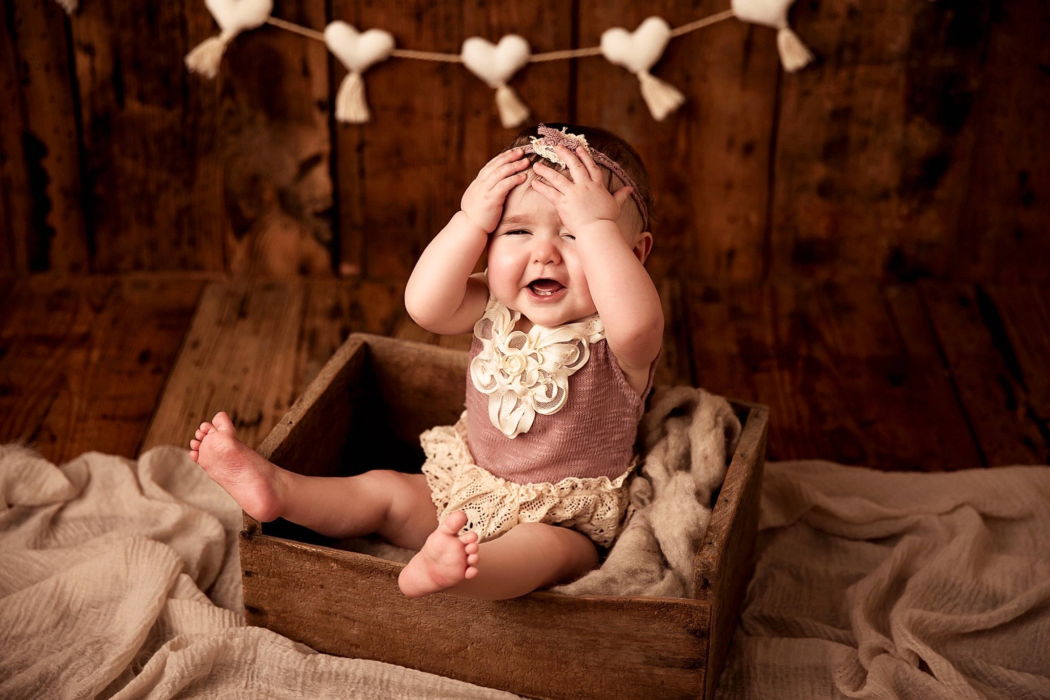 Brenna is registered to the contest to win money with this photo: baby, child, fun, happy, headpiece, human, person, photograph, photography, portrait, sitting, smile, toddler