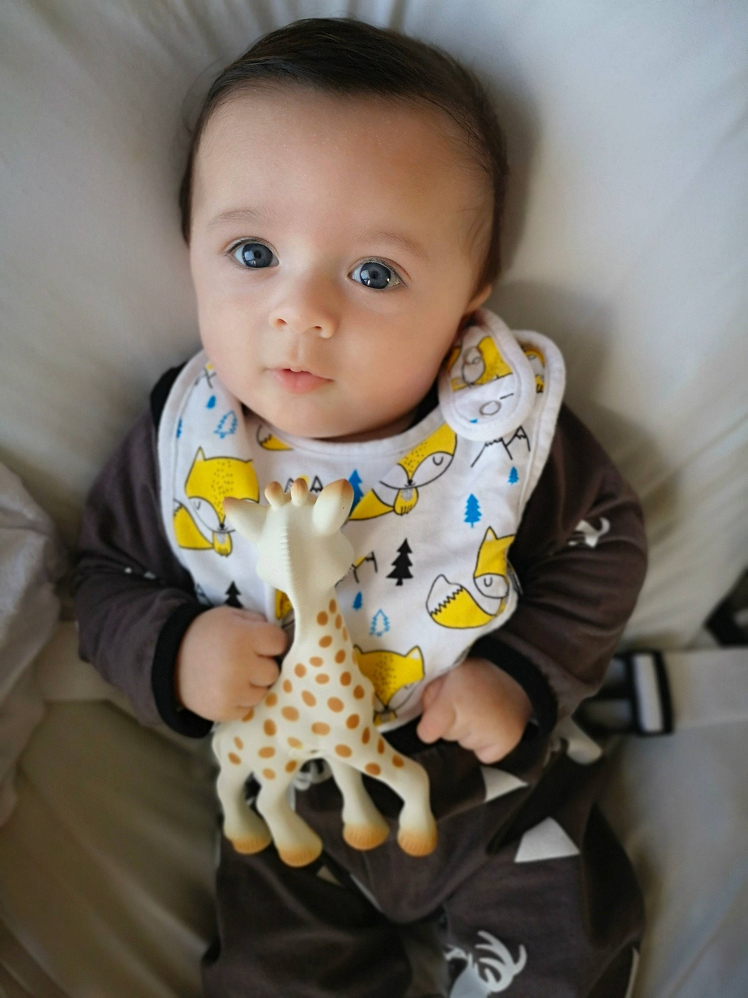 Odin participe au concours pour gagner de l'argent avec cette photo : baby, baby_products, baby_toddler_clothing, cheek, child, collar, comfort, dress, fun, happy, iris, neck, nose, pattern, person, personal_protective_equipment, product, sitting, skin, sleeve