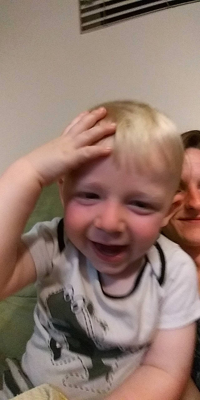 Ethan is registered to the contest to win money with this photo: baby, blond, cheek, child, chin, ear, eyebrow, face, facial_expression, forehead, fun, hair, head, laugh, lip, mouth, nose, person, skin, smile