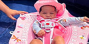 Melody joined the competition — help win amazing prizes! accessories, baby, bonnet, clothing, face, grass, hat, head, lifejacket, outdoors, person, photography, plant, portrait, summer, swimwear, transportation, tree, vehicle, vest