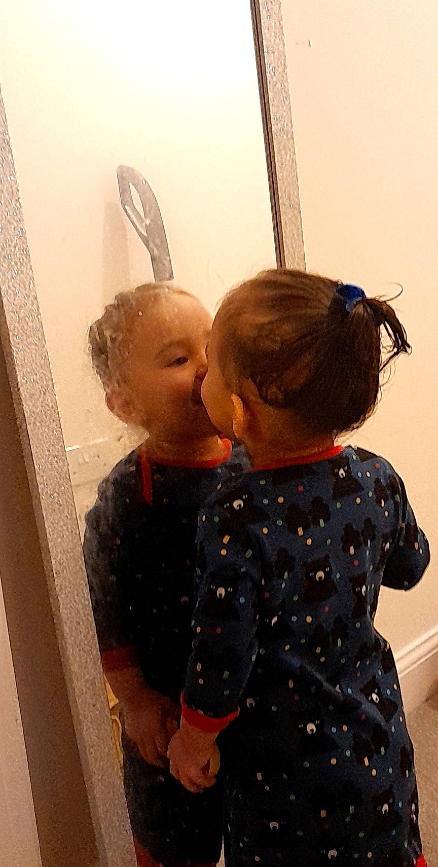 Brooklyn-louise joined the competition — help win amazing prizes! art, baby, baby_toddler_clothing, ceiling, child, fashion_accessory, fun, gesture, hairstyle, happy, kiss, love, pattern, person, room, sleeve, standing, t_shirt, toddler, visual_arts