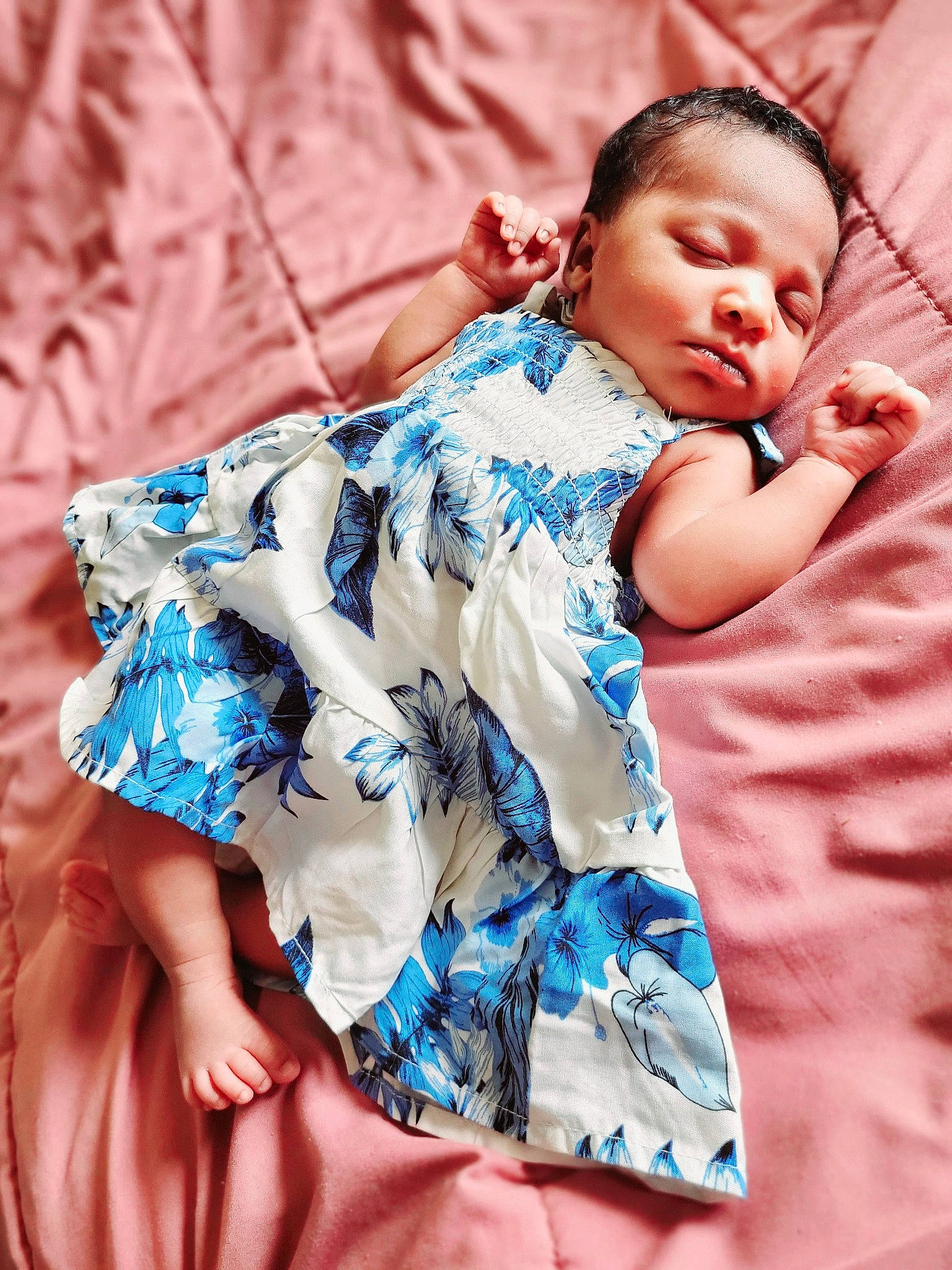 Iyanna joined the competition — help win amazing prizes! arm, azure, baby, baby_toddler_clothing, child, comfort, day_dress, dress, electric_blue, finger, happy, human_body, linens, pattern, person, shoulder, skin, sleeve, textile, thigh
