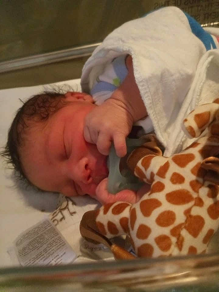 Juelz joined the competition — help win amazing prizes! baby, birth, child, ear, giraffe, giraffidae, nap, person, sleep, toddler