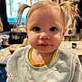 Juliet is registered to the contest to win money with this photo: baby, blonde, bodypart, brownhair, computerhardware, electronics, face, hair, hardware, head, monitor, person, photography, ponytail, portrait, screen, shoulder, spitting, tv