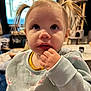 Juliet joined the competition — help win amazing prizes! baby, biting, blonde, bodypart, computerhardware, eating, electronics, face, finger, food, hair, hand, hardware, head, monitor, person, photography, portrait, screen, tv