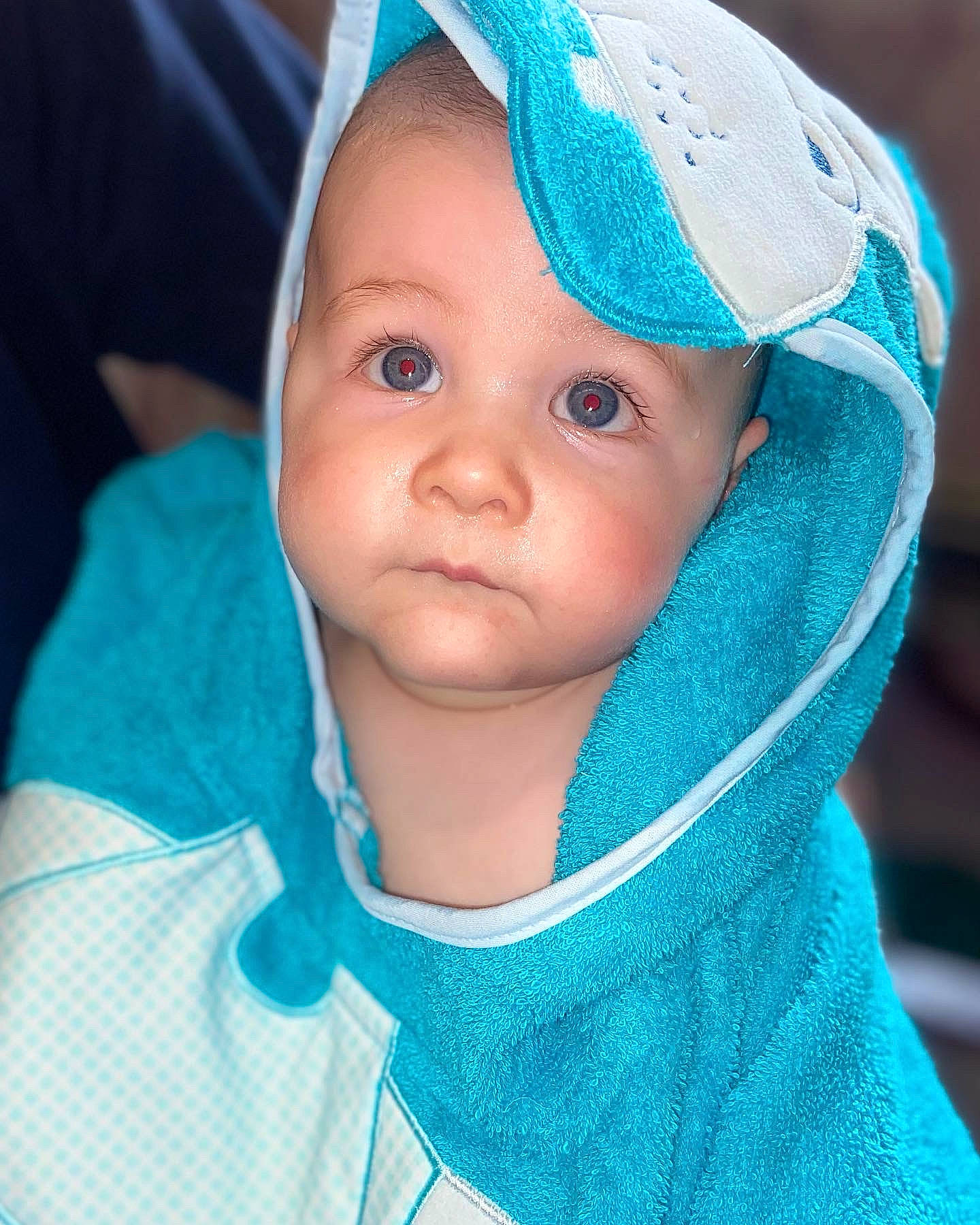 Loëvann participe au concours pour gagner de l'argent avec cette photo : aqua, azure, baby, baby_products, baby_toddler_clothing, baseball_cap, beanie, blue, cap, cheek, child, electric_blue, eyebrow, eyelash, fashion_accessory, fun, happy, lip, person, toddler