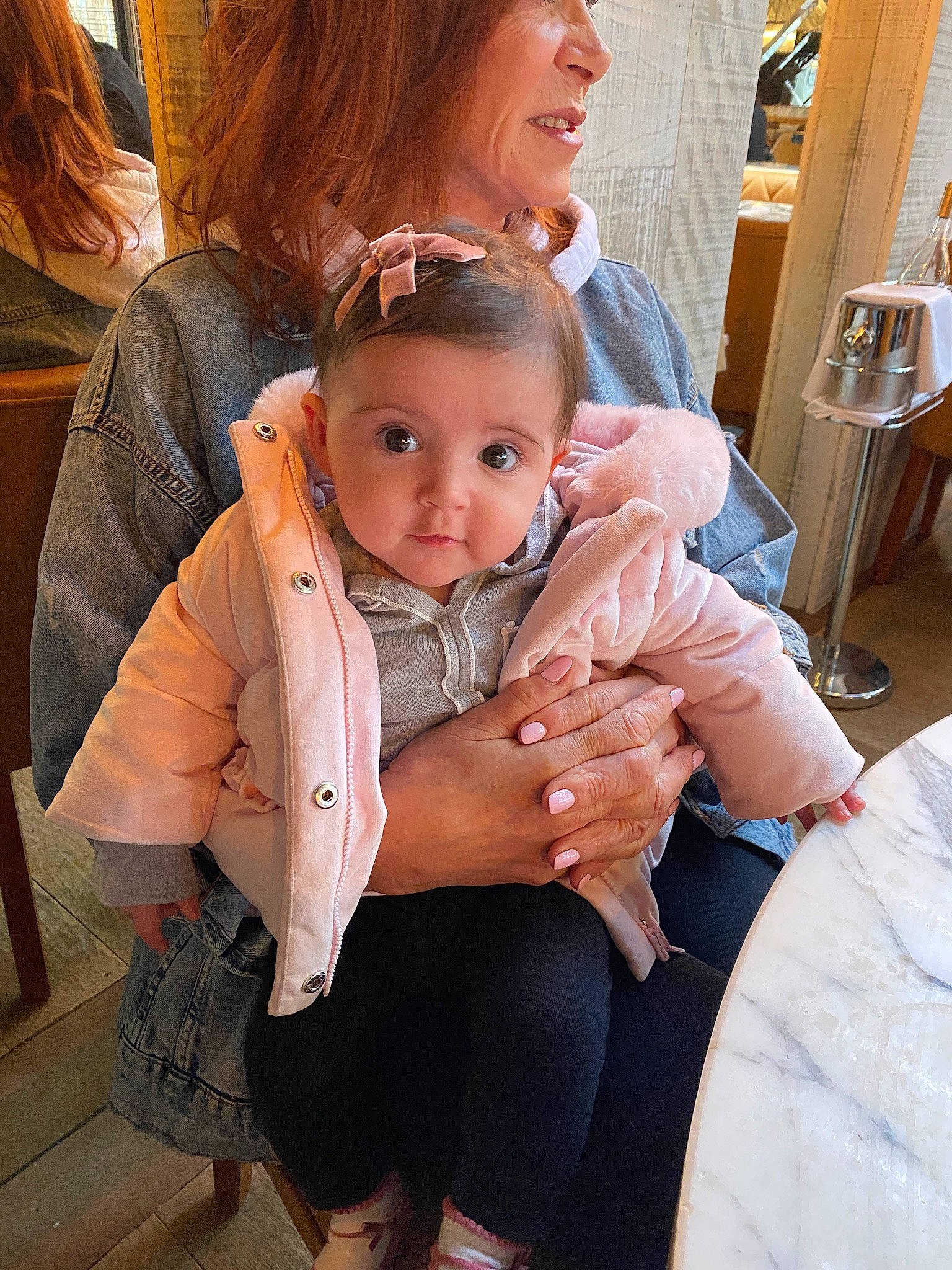 Anya is registered to the contest to win money with this photo: baby, baby_toddler_clothing, blond, chair, cheek, comfort, ear, event, eyebrow, eyelash, finger, fun, gesture, happy, iris, joint, joy, lip, person, sitting