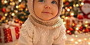 Lyloo participe au concours pour gagner de l'argent avec cette photo : baby, blue_eyes, blurred_background, child, christmas_tree, cozy, cute, fairy_lights, festive, holiday, indoor, knit_hat, knit_sweater, pom_poms, portrait, presents, seasonal, smile, soft_texture, warm_lighting