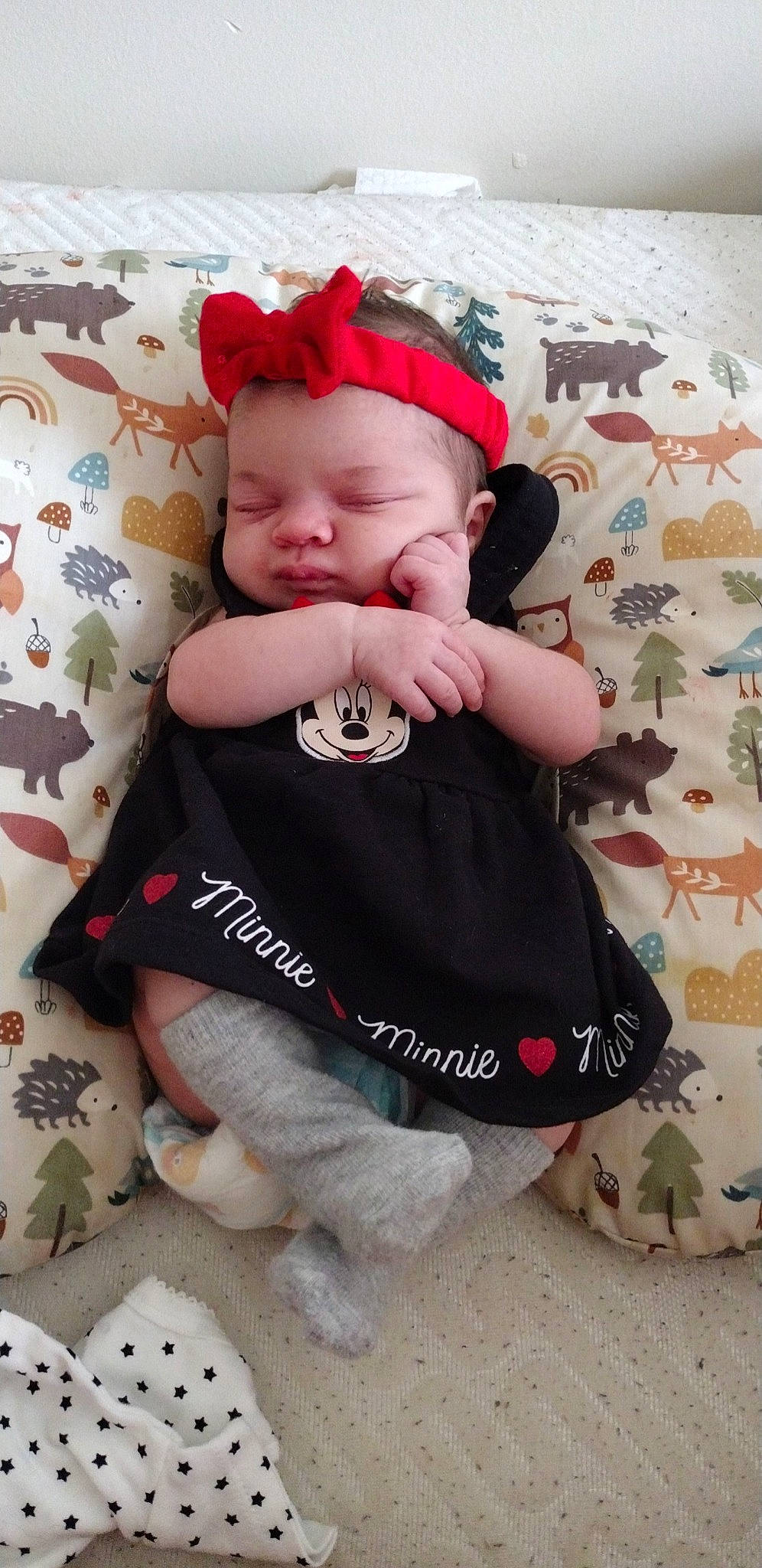 Averi is registered to the contest to win money with this photo: baby, baby_products, baby_toddler_clothing, cheek, child, comfort, font, happy, head, linens, pattern, person, pink, product, sitting, skin, sleeve, t_shirt, textile, toddler