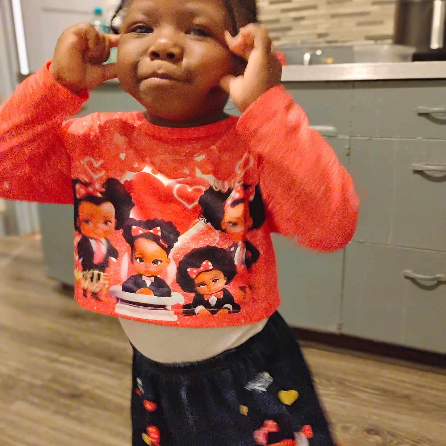 Nyala Williams joined the competition — help win amazing prizes! baby, bodypart, cabinet, closet, clothing, cupboard, doll, dress, face, finger, furniture, hand, head, person, photography, portrait, skirt, t_shirt, toy, wood