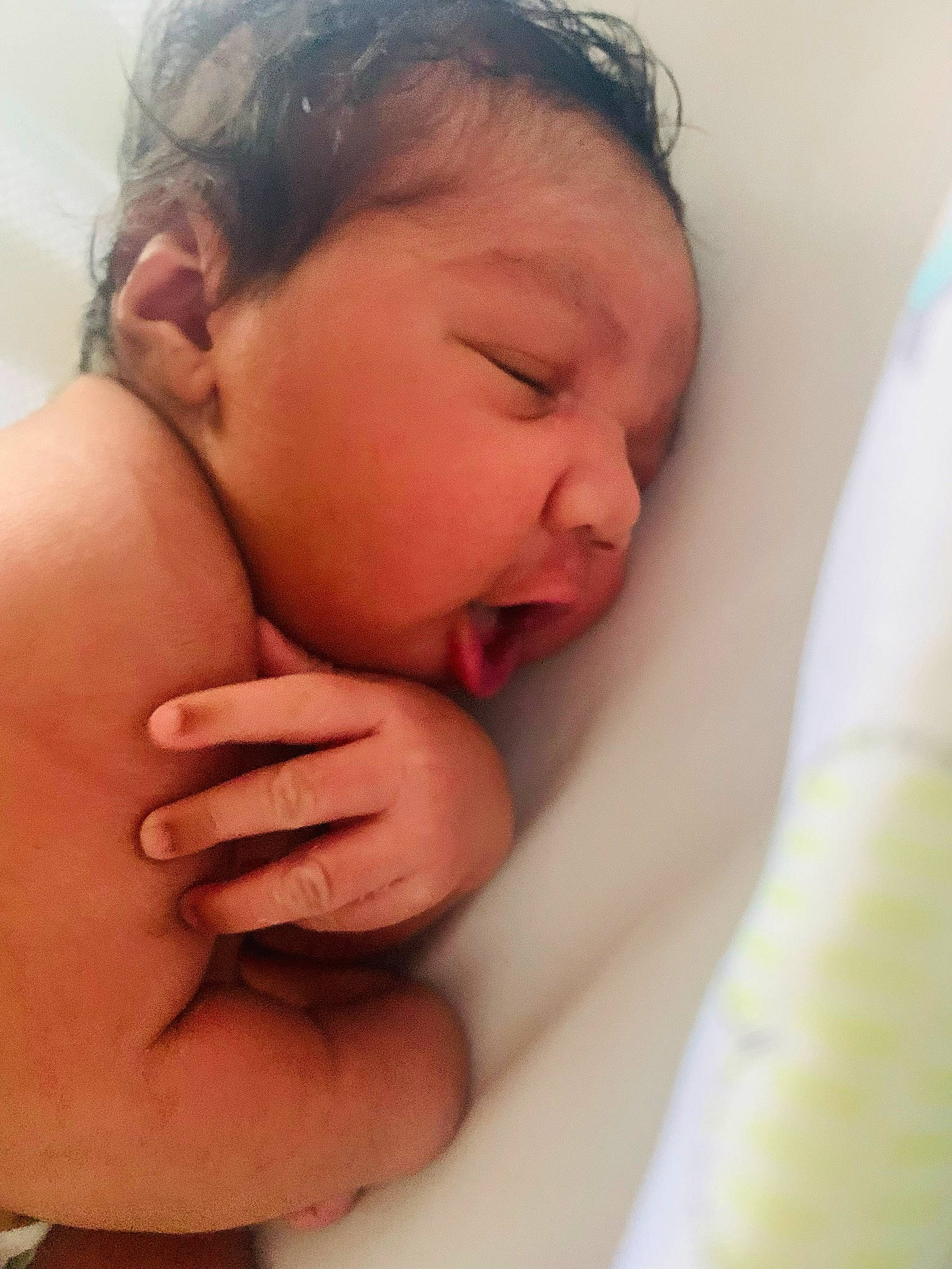 Aubrielle joined the competition — help win amazing prizes! arm, baby, cheek, chin, comfort, ear, finger, gesture, hair, hand, happy, head, lip, mouth, neck, nose, person, skin, stomach, thumb