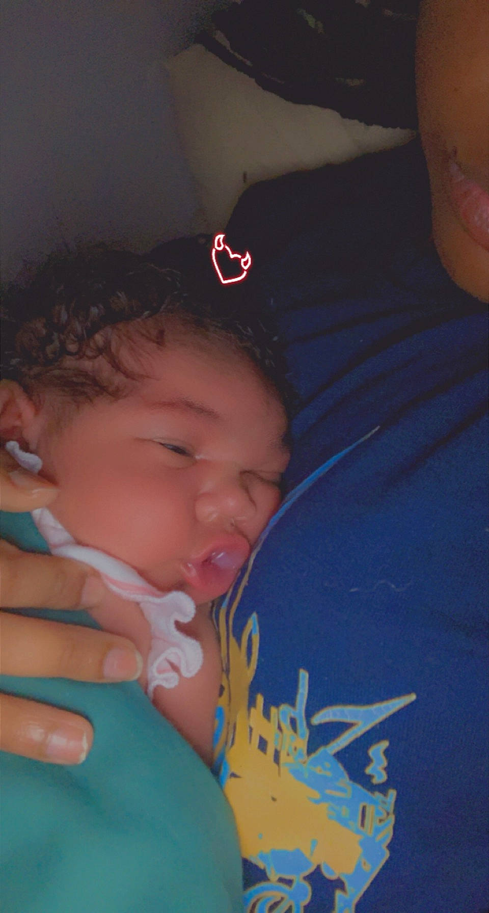Aubrielle is registered to the contest to win money with this photo: baby, cheek, child, cool, ear, elbow, electric_blue, eyelash, finger, gesture, happy, lip, mouth, nail, neck, nose, person, skin, t_shirt, thumb