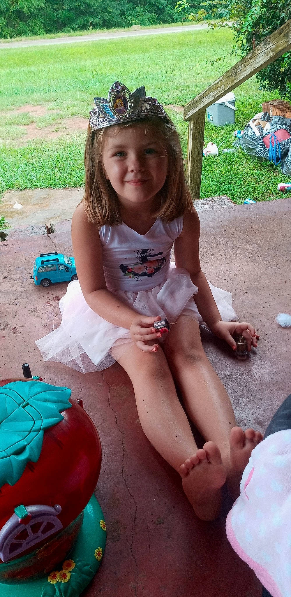 Khloe joined the competition — help win amazing prizes! baby_toddler_clothing, fun, grass, green, hairstyle, happy, human_leg, joy, knee, lap, leisure, mouth, people, person, pink, recreation, shorts, skin, smile, summer