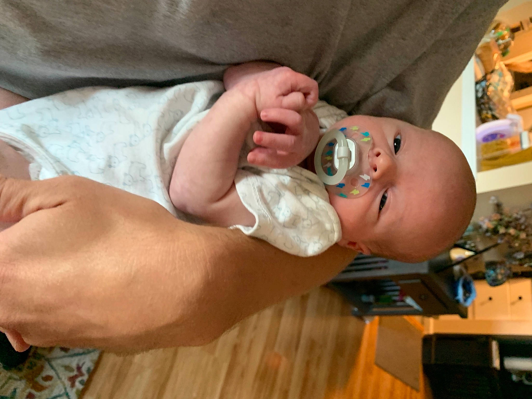 Asher joined the competition — help win amazing prizes! baby, baby_products, baby_toddler_clothing, child, comfort, finger, gesture, hat, health_care, human_leg, joint, nail, person, product, service, skin, smile, thumb, toddler, wood