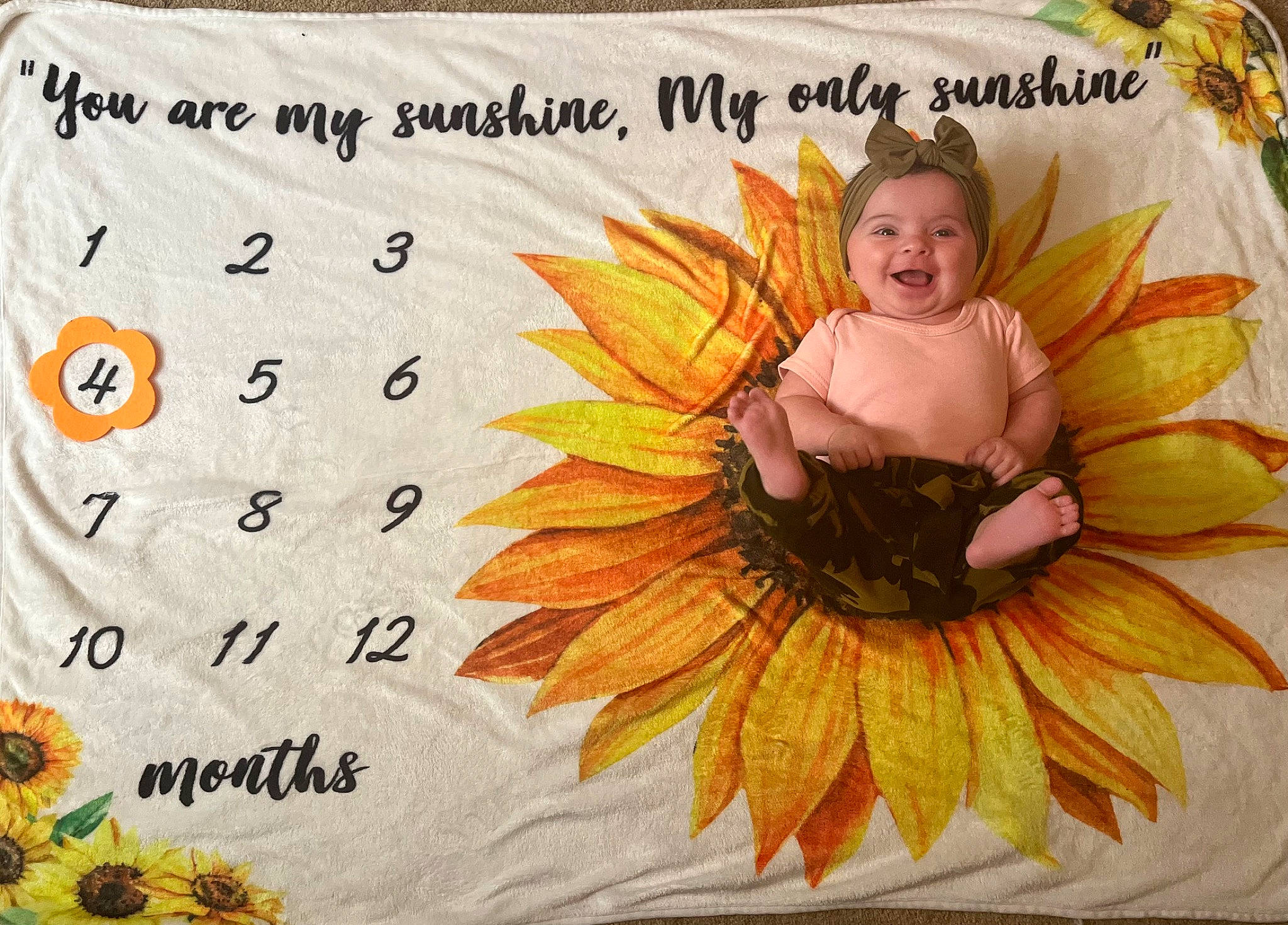 Harper is registered to the contest to win money with this photo: baby, flower, font, graphics, greeting, greeting_card, happy, illustration, joy, paper, paper_product, pattern, person, petal, plant, product, rectangle, smile, sunflower, toddler