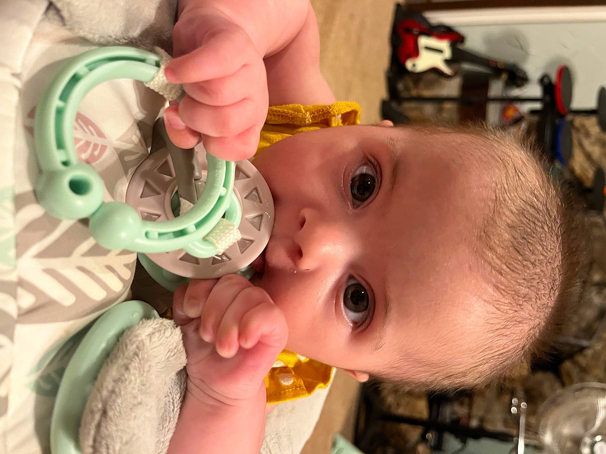 Harper is registered to the contest to win money with this photo: baby, cheek, child, chin, ear, eyebrow, eyelash, facial_expression, finger, happy, head, iris, lip, mouth, neck, nose, organ, person, skin, smile