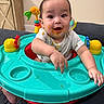 Aiden Thon joined the competition — help win amazing prizes! baby, child, messy_face, food, activity_seat, toy, colorful, indoor, playful, happy, person, infant, smiling, cute, young_child, home, furniture, sitting, clothing, face