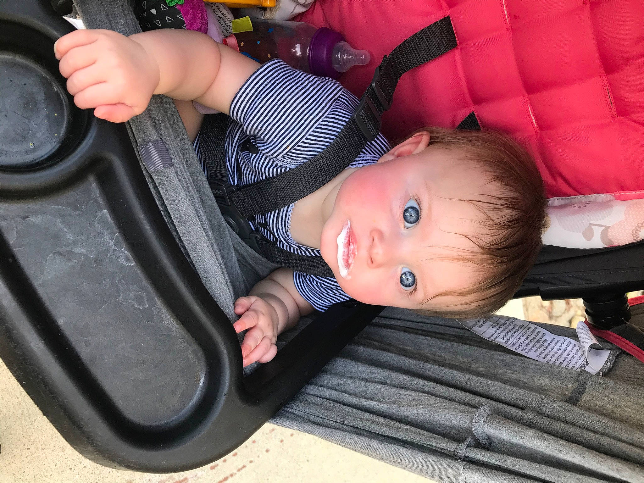 Lilyanna joined the competition — help win amazing prizes! baby, baby_carriage, baby_products, child, leg, person, product, sitting, toddler