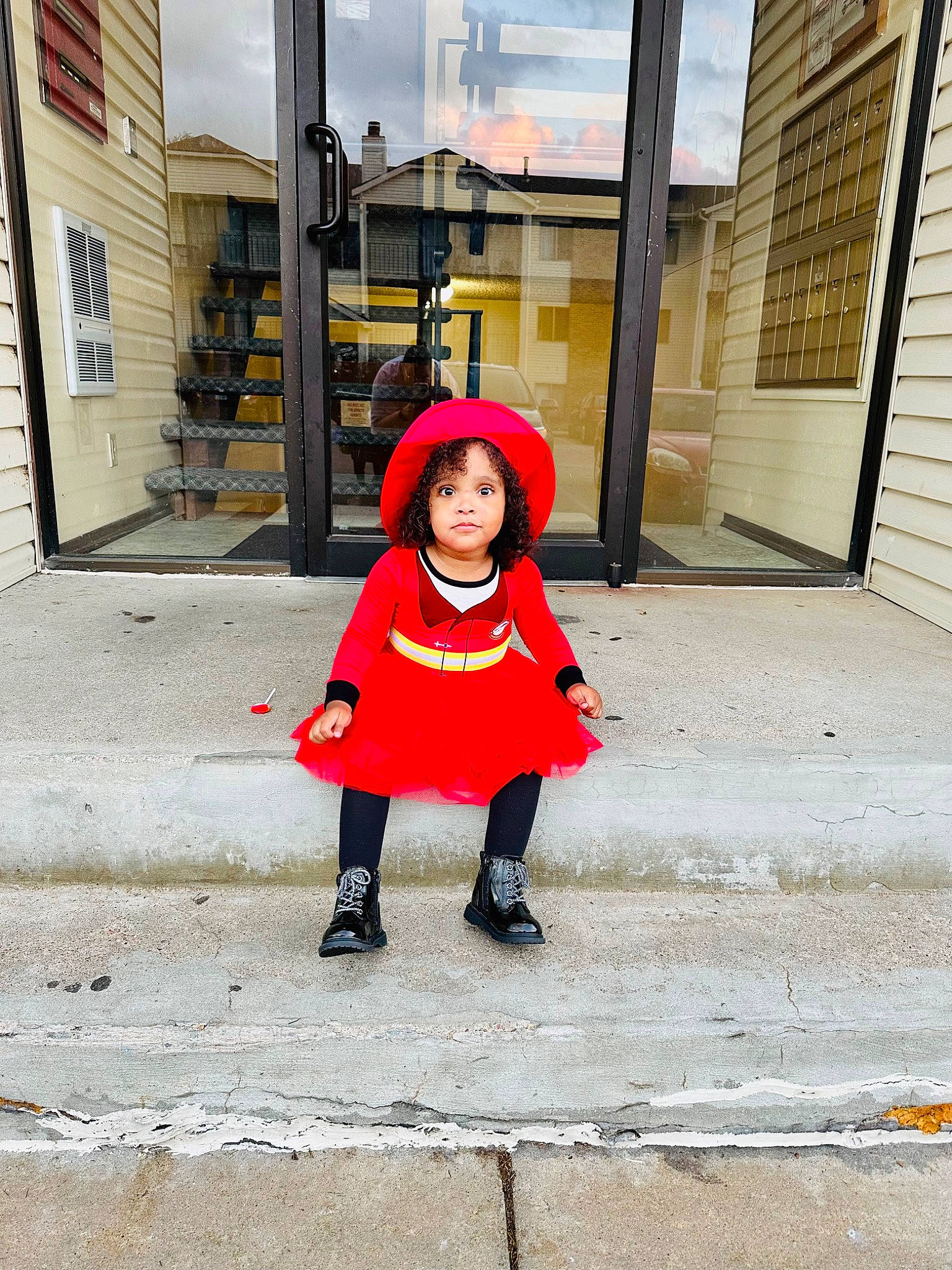 Wyatt joined the competition — help win amazing prizes! asphalt, door, electric_blue, flooring, freezing, fun, hat, headgear, human_leg, jacket, pedestrian, person, road, road_surface, sidewalk, snow, street, tints_and_shades, toddler, window