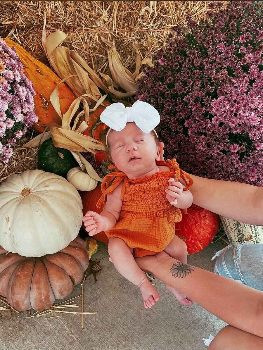 Kodee joined the competition — help win amazing prizes! baby, baby_toddler_clothing, calabaza, child, cucurbita, eye, gourd, grass, happy, hat, head, human_body, natural_foods, people_in_nature, person, plant, pumpkin, squash, vegetable, whole_food