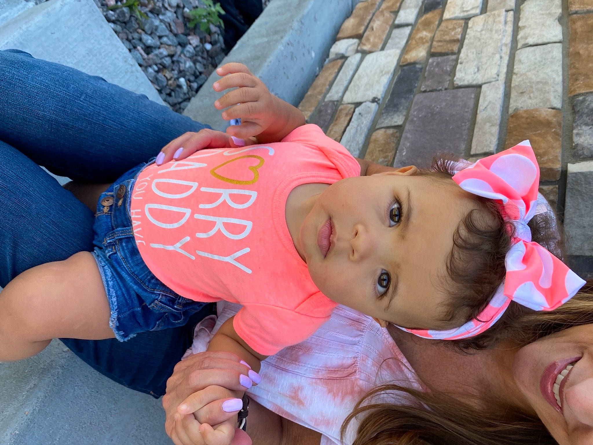 Jailee joined the competition — help win amazing prizes! arm, baby, baby_toddler_clothing, blue, cheek, clothing, cool, elbow, happy, hat, leisure, lip, mouth, nose, person, pink, skin, thigh, toddler, tree