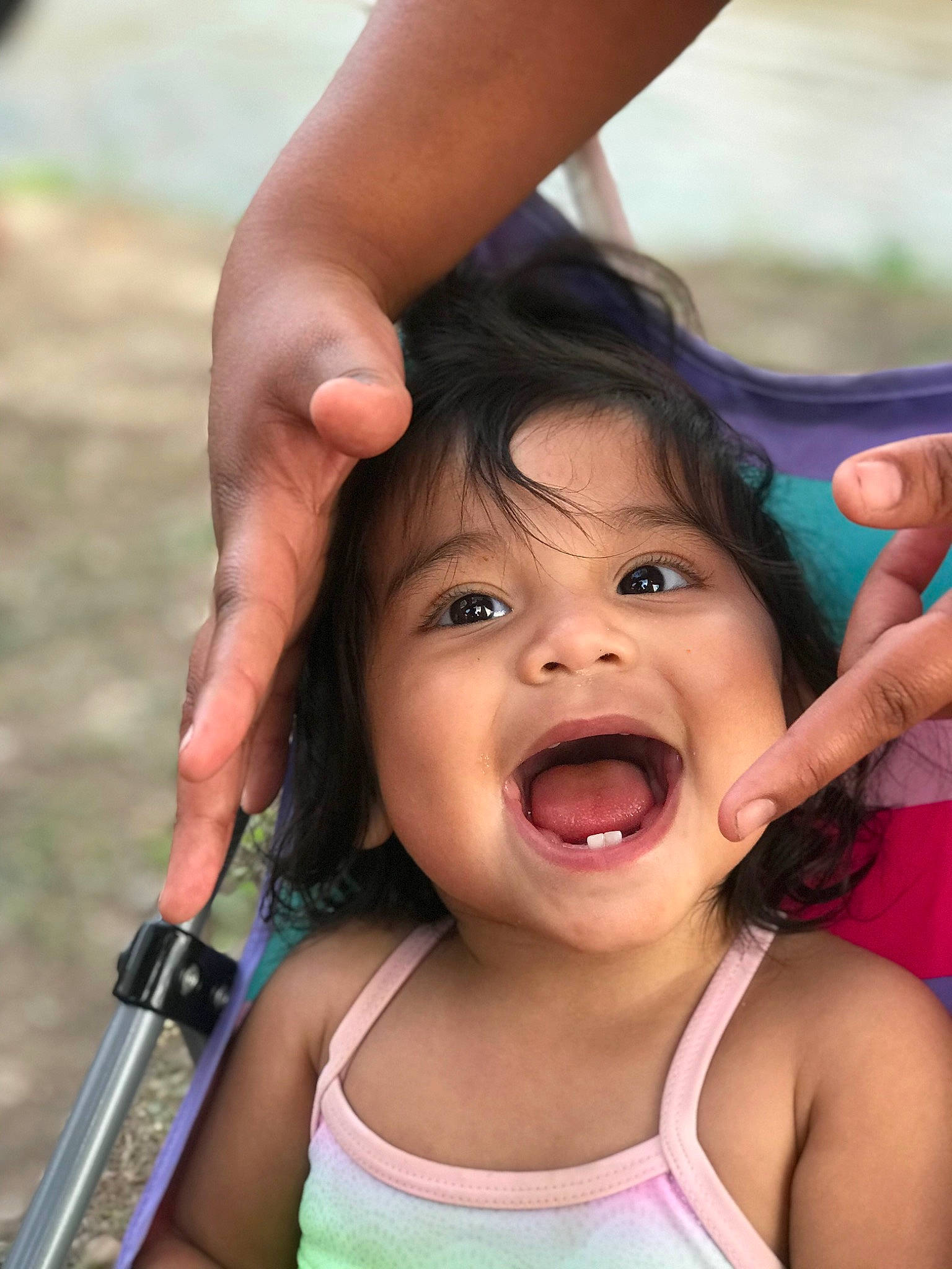 Nina is registered to the contest to win money with this photo: cheek, chin, ear, eye, eyelash, face, facial_expression, gesture, hair, hand, head, iris, lip, mouth, nose, person, photograph, product, skin, tongue