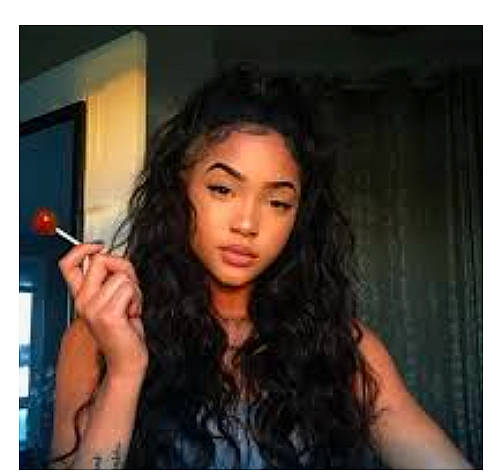 Sharaia is registered to the contest to win money with this photo: beauty, cosmetics, eyebrow, eyelash, fashion_accessory, finger, flash_photography, font, gesture, happy, jaw, lace_wig, layered_hair, lip, lipstick, long_hair, mouth, neck, nose, person