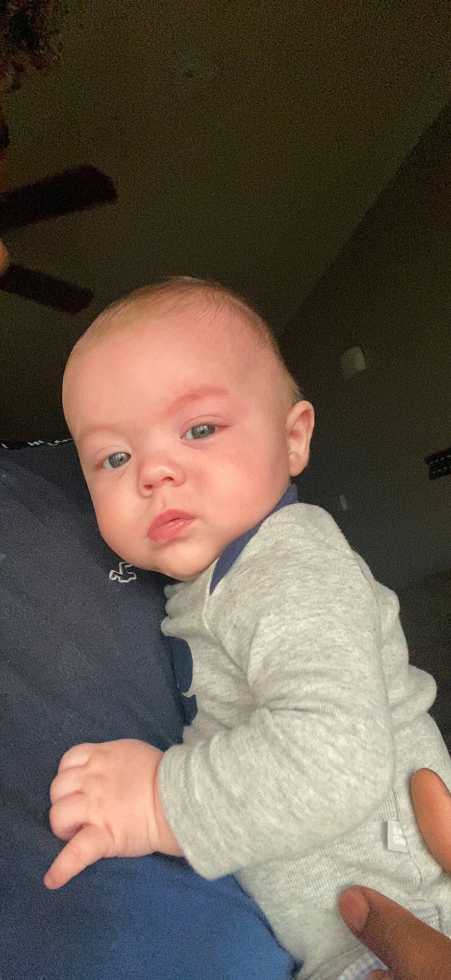 Nolan joined the competition — help win amazing prizes! arm, baby, baby_toddler_clothing, cheek, child, comfort, ear, eye, eyebrow, finger, hand, iris, lip, mouth, nose, person, sitting, skin, sleeve, thumb