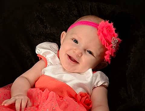 Jennifer joined the competition — help win amazing prizes! cheek, child, girl, hair_accessory, headband, headgear, headpiece, infant, person, pink, product, red, smile, toddler