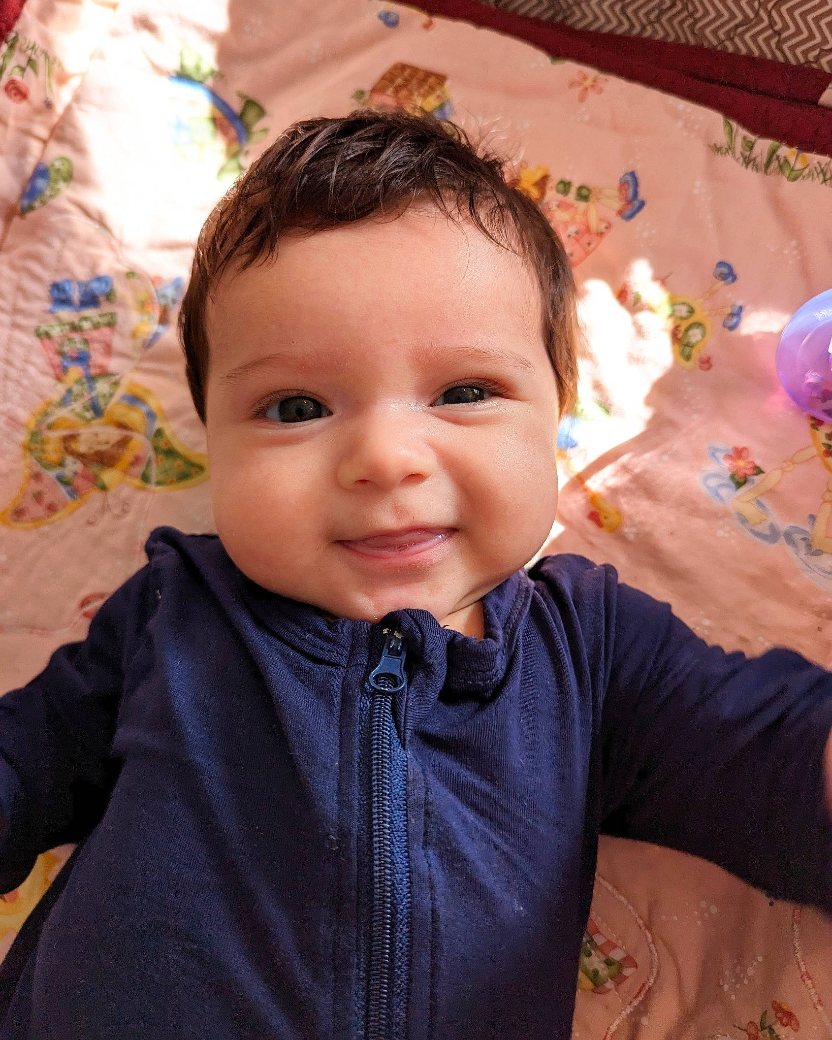 Scarlett joined the competition — help win amazing prizes! baby, baby_toddler_clothing, cheek, child, eyebrow, forehead, fun, happy, head, iris, joy, leaf, leisure, nose, person, skin, sleeve, smile, toddler, travel