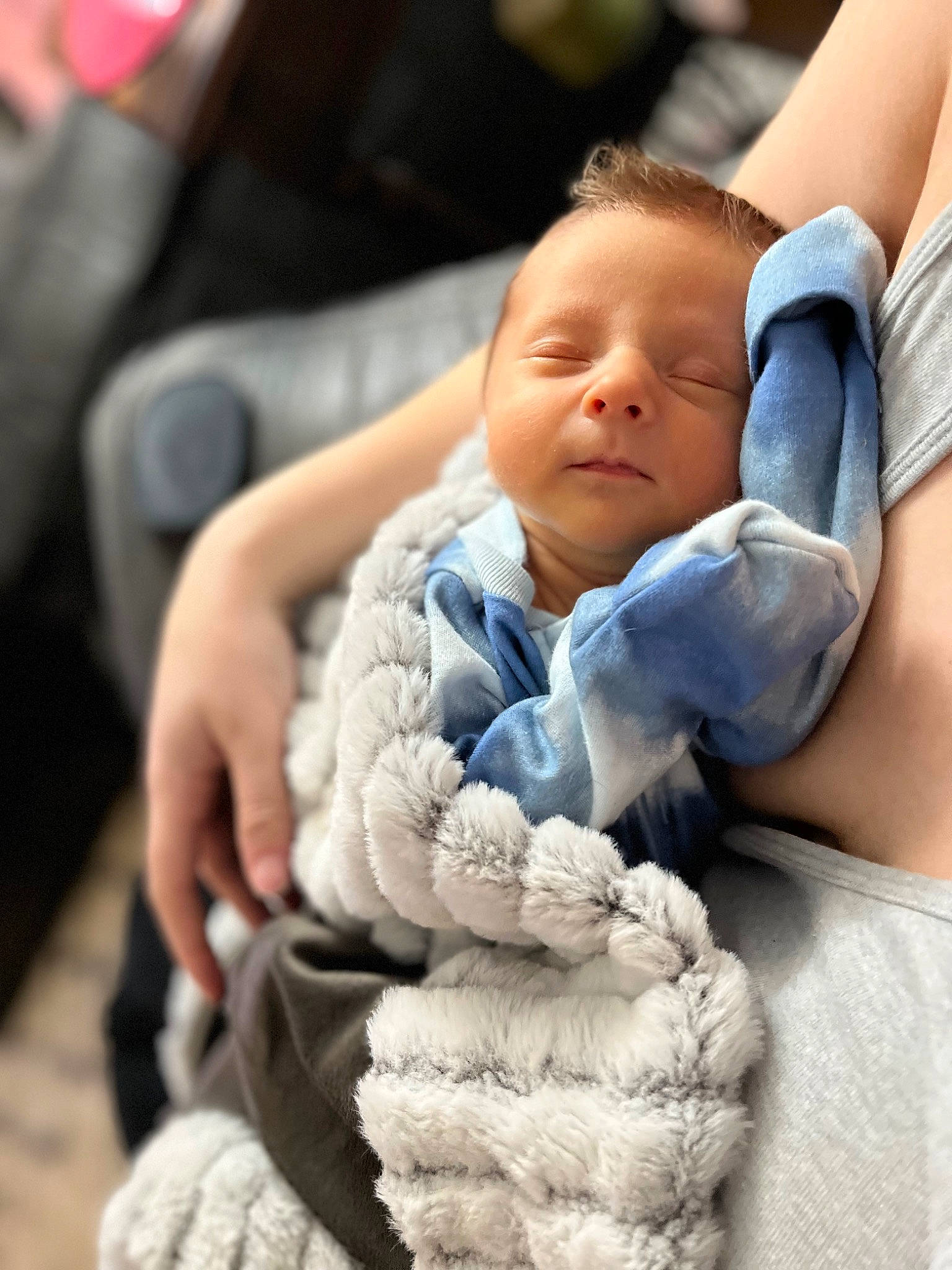 Cason joined the competition — help win amazing prizes! baby, baby_products, baby_sleeping, baby_toddler_clothing, car_seat, cheek, child, comfort, finger, fur, happy, linens, nail, pattern, person, portrait_photography, sitting, skin, thumb, toddler