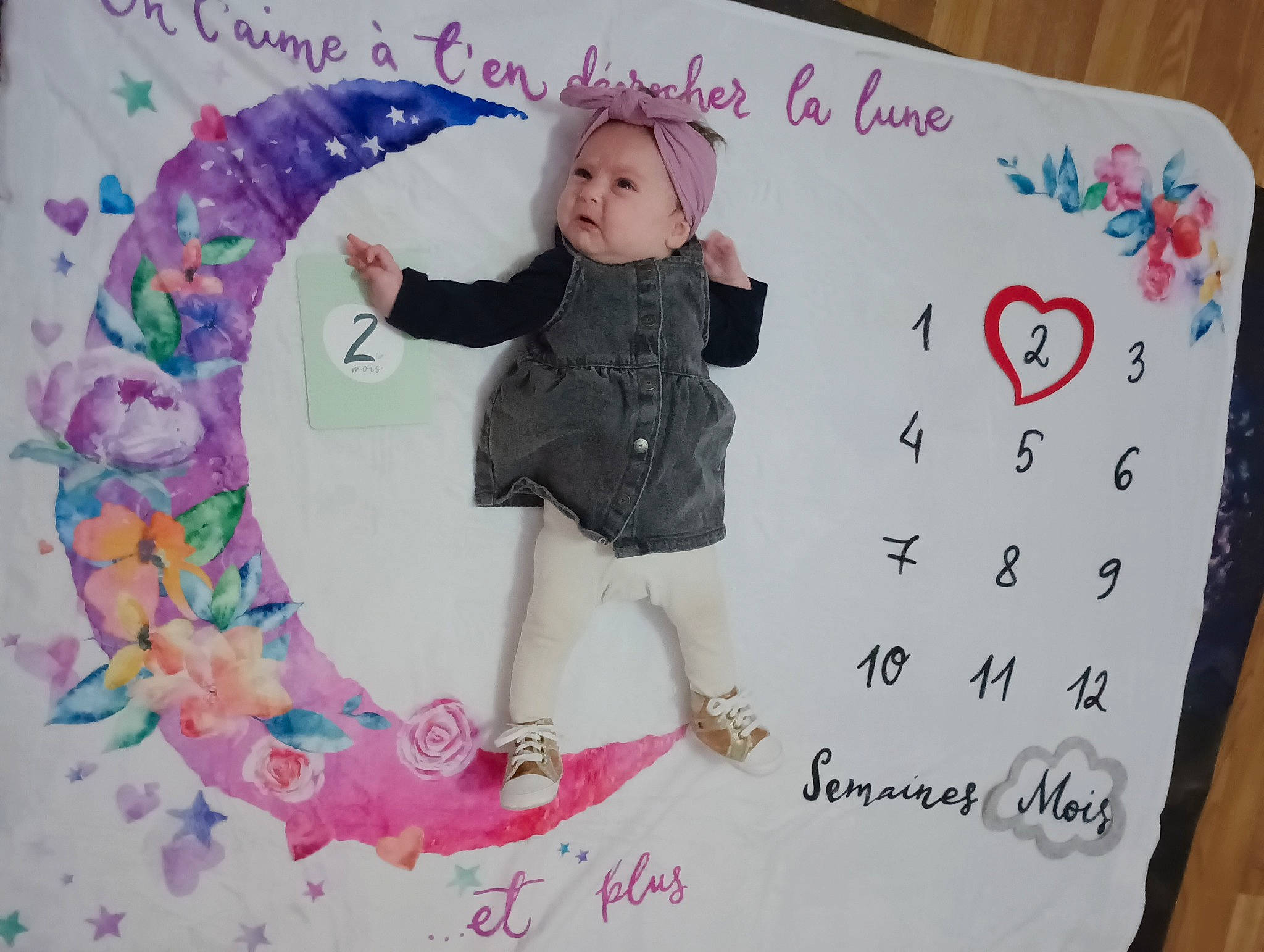 Victoire a rejoint le concours — aidez-le/la à gagner de superbes lots ! art, baby_toddler_clothing, child, child_art, circle, font, handwriting, happy, headwear, linens, magenta, pattern, person, pink, rectangle, sleeve, sugar_cake, t_shirt, textile, toddler