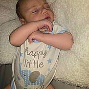 Gunner joined the competition — help win amazing prizes! baby, sleeping, infant, blanket, onesie, clothing, cute, face, arms, cozy, soft, peaceful, indoor, child, newborn, adorable, portrait, resting, toddler, sleep