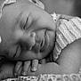 Vicktorya participe au concours pour gagner de l'argent avec cette photo : baby, sleeping, black_and_white, close_up, blanket, hand, face, headband, newborn, peaceful, texture, soft, portrait, infant, resting, knitted, cute, calm, delicate, cozy